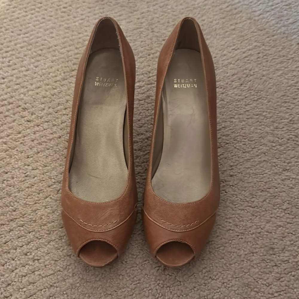 Stewart Weitzman peep toe heels